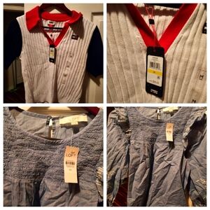 LOFT Blue Top and Tommy Hilfiger Sweater